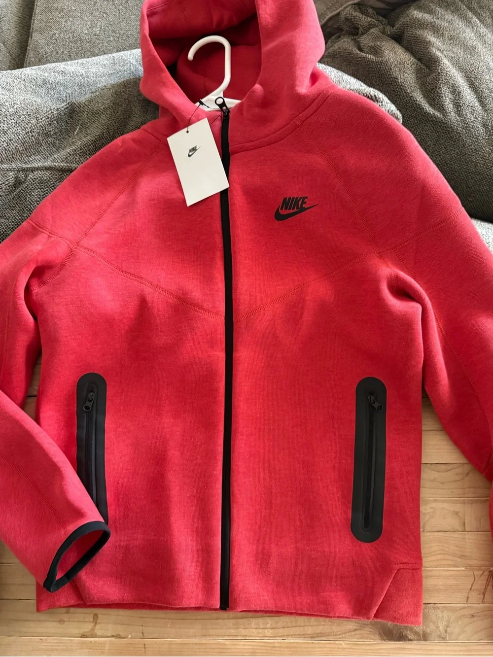 Nike Red Kids Full-Zip Hooded Jacket